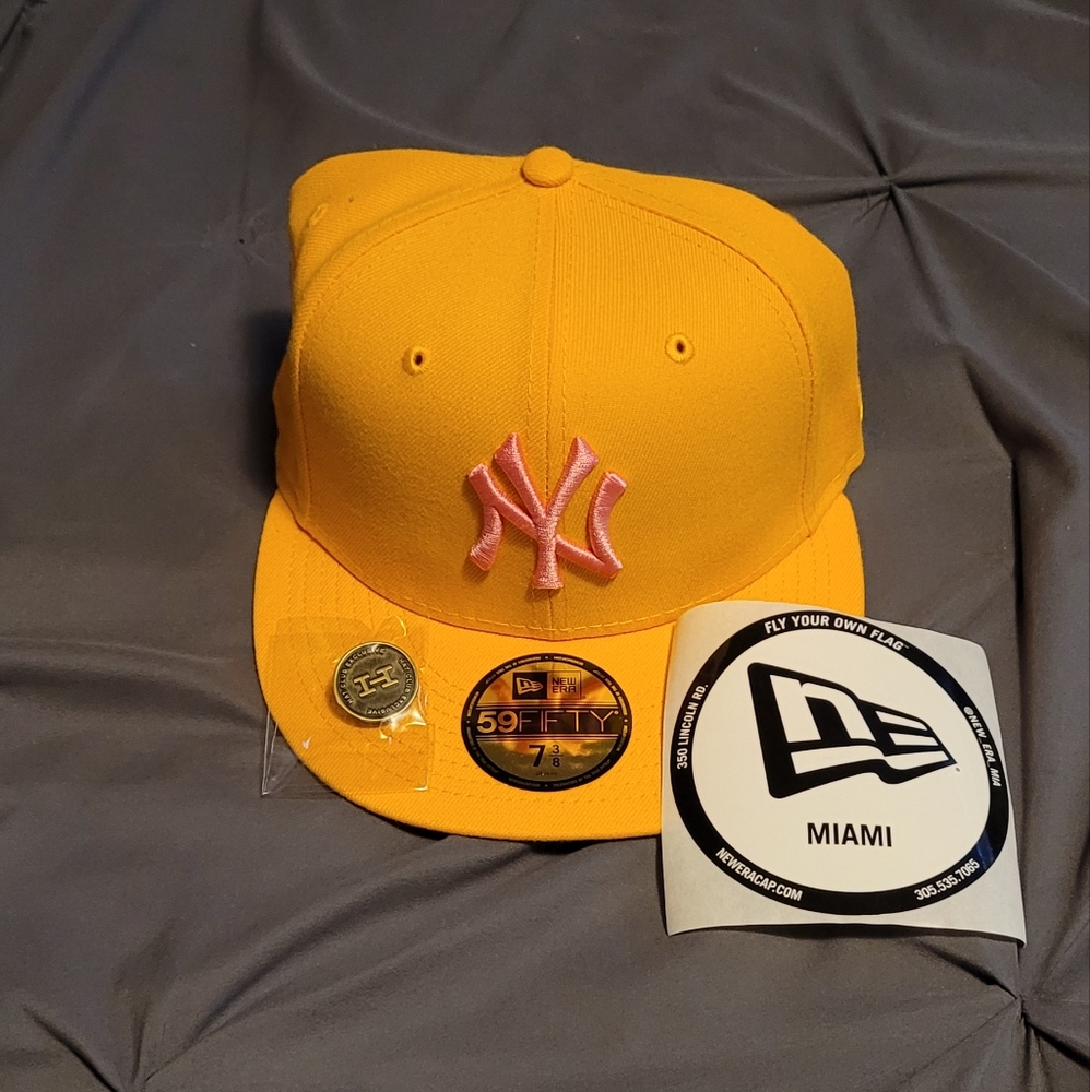Rare Exclusive New York Yankees Pink Lemonade New Era 59Fifty - Size 7 3/8